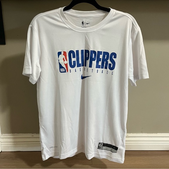 🆕 Nike White LA Clippers Essential Practice Performance T-Shirt - Picture 2 of 10